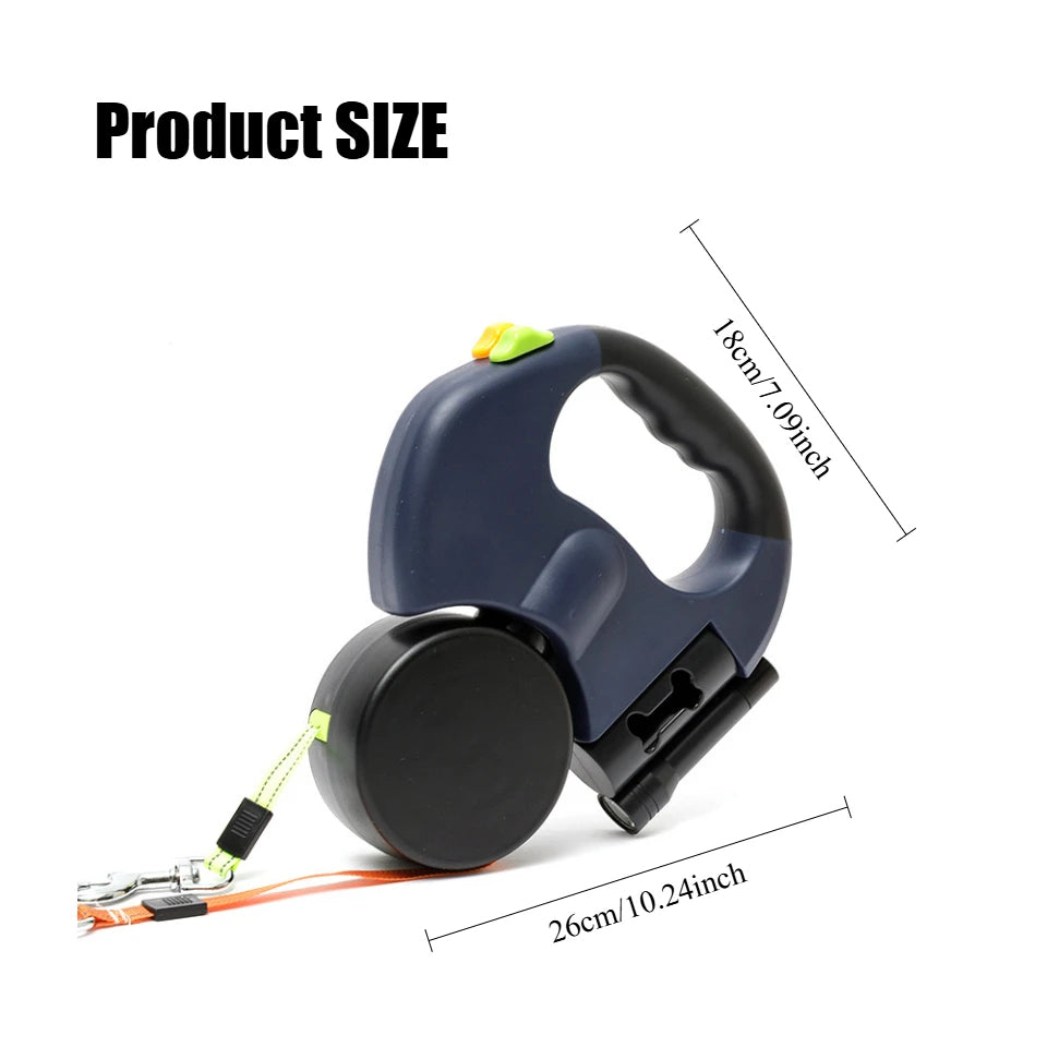 TwinGo™ – Dual Dog Retractable Harness with Anti-Tangle Clip