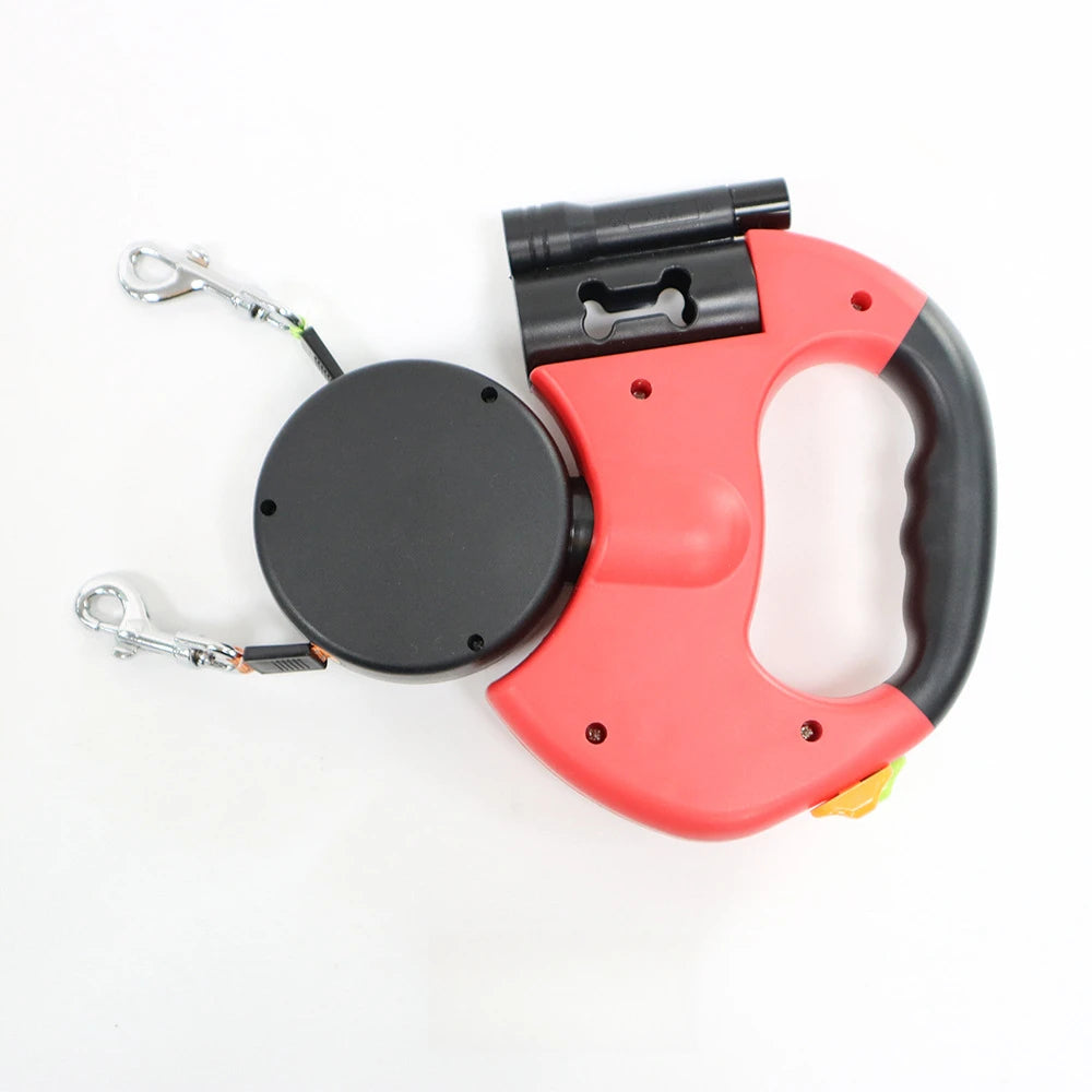 TwinGo™ – Dual Dog Retractable Harness with Anti-Tangle Clip