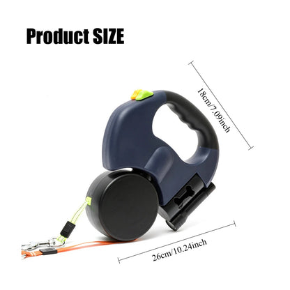 TwinGo™ – Dual Dog Retractable Harness with Anti-Tangle Clip