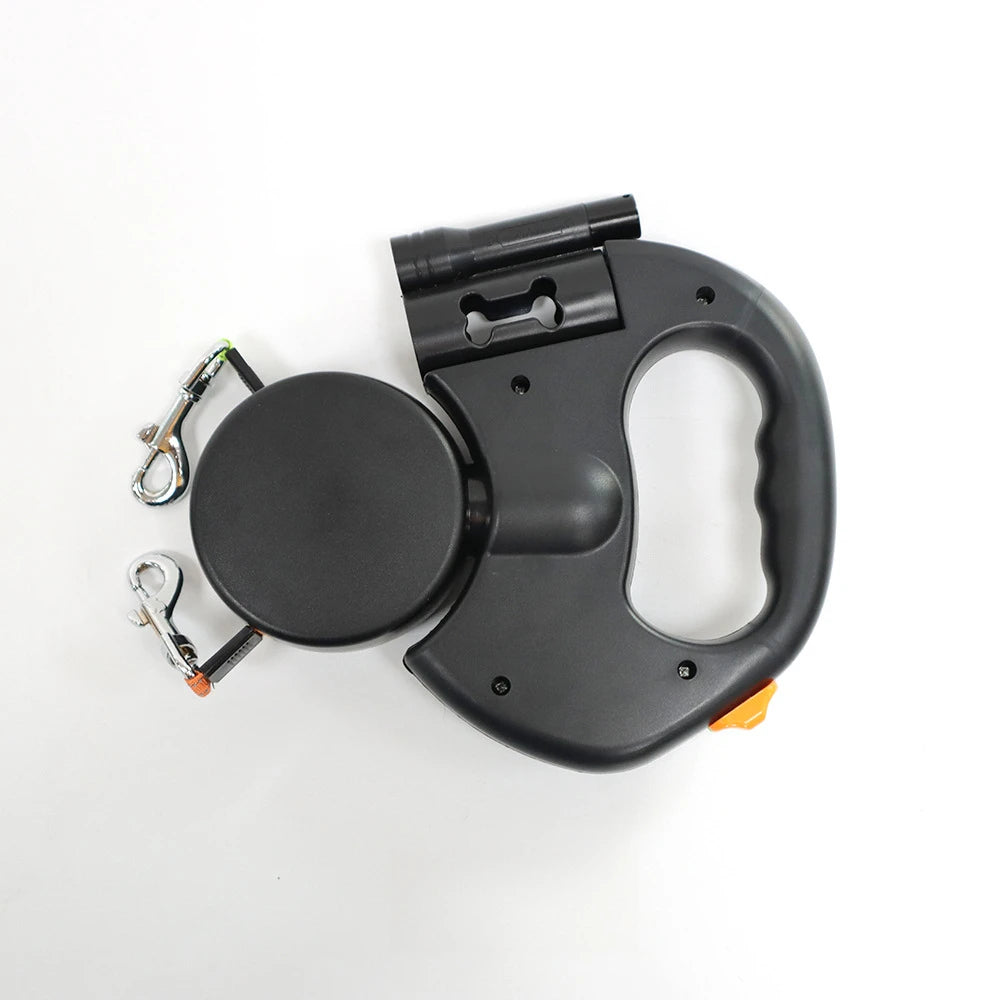 TwinGo™ – Dual Dog Retractable Harness with Anti-Tangle Clip
