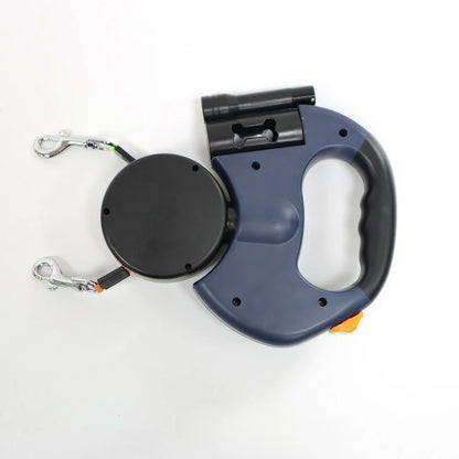 TwinGo™ – Dual Dog Retractable Harness with Anti-Tangle Clip